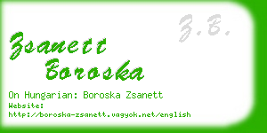 zsanett boroska business card